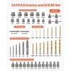 image:imageVEVOR Bolt Extractor Kit 65 Pieces Easy Out Screw Extractor Set Lug Nut Removal Tool with Left Hand Drill Bit Set for Removing Damaged Frozen Broken Rusted RoundedOff Bolts Nuts amp Screws54 PCS