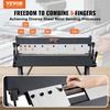 image:imageVEVOR Box and Pan Brake 24in Portable Metal Bender with 0135 Bending Angle Capable of Handling 20 Gauge Low Carbon Steel amp 14 Gauge Aluminum with 5 Adjustable Fingers for Sheet Metal Bending