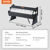 image:imageVEVOR Box and Pan Brake 24in Portable Metal Bender with 0135 Bending Angle Capable of Handling 20 Gauge Low Carbon Steel amp 14 Gauge Aluminum with 5 Adjustable Fingers for Sheet Metal Bending
