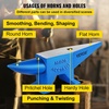image:imageVEVOR Cast Steel Anvil 105 Lbs DoubleHorn Anvil with Large Countertop and Stable Base High Hardness Rugged Round Horn Anvil Blacksmith for Bending ShapingBlue 44LBs