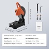image:imageVEVOR Chop Saw 714 in Stainless Steel Cold Cut Blade 1200 W Motor 4000 rmin Speed 045 Adjustable Cutting Angle Metal Cutting Chop Saw for Metal Square and Flat Tubes IShaped Steels14  2800W