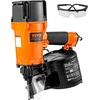 image:imageVEVOR Coil SidingFraming Nailer CN83N 2 to 314 15 Degree Pneumatic Siding Nail Gun with ToolLess Depth Adjustment 70120PSI Air Coil Nailer for Siding Sheathing Wooding Fencing DeckingCN83N2 to 314