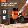 image:imageVEVOR Coil SidingFraming Nailer CN83N 2 to 314 15 Degree Pneumatic Siding Nail Gun with ToolLess Depth Adjustment 70120PSI Air Coil Nailer for Siding Sheathing Wooding Fencing DeckingCN83N2 to 314