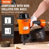 image:imageVEVOR Coil SidingFraming Nailer CN83N 2 to 314 15 Degree Pneumatic Siding Nail Gun with ToolLess Depth Adjustment 70120PSI Air Coil Nailer for Siding Sheathing Wooding Fencing DeckingMCN70134 to 234