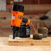 image:imageVEVOR Coil SidingFraming Nailer CN83N 2 to 314 15 Degree Pneumatic Siding Nail Gun with ToolLess Depth Adjustment 70120PSI Air Coil Nailer for Siding Sheathing Wooding Fencing DeckingCN83N2 to 314