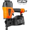 image:imageVEVOR Coil SidingFraming Nailer CN83N 2 to 314 15 Degree Pneumatic Siding Nail Gun with ToolLess Depth Adjustment 70120PSI Air Coil Nailer for Siding Sheathing Wooding Fencing DeckingCN65114 to 212