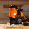 image:imageVEVOR Coil SidingFraming Nailer CN83N 2 to 314 15 Degree Pneumatic Siding Nail Gun with ToolLess Depth Adjustment 70120PSI Air Coil Nailer for Siding Sheathing Wooding Fencing DeckingMCN70134 to 234