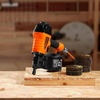 image:imageVEVOR Coil SidingFraming Nailer CN83N 2 to 314 15 Degree Pneumatic Siding Nail Gun with ToolLess Depth Adjustment 70120PSI Air Coil Nailer for Siding Sheathing Wooding Fencing DeckingCN65114 to 212