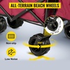 image:imageVEVOR Collapsible Wagon with Removable Canopy 220lbs Heavy Duty Foldable Beach Wagon with Big Wheels Folding Outdoor Utility Wagon Garden Cart with Adjustable Push Pulling Handles