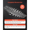 image:imageVEVOR Combination Wrench Set 32Piece SAE and Metric 12Point Box End and 15 Angled Open End Combination Wrenches with Roll Up Pouch Carbon Steel for General Household and Automotive RepairsFlexhead