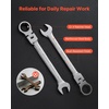 image:imageVEVOR Combination Wrench Set 32Piece SAE and Metric 12Point Box End and 15 Angled Open End Combination Wrenches with Roll Up Pouch Carbon Steel for General Household and Automotive RepairsFlexhead