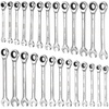 image:imageVEVOR Combination Wrench Set 32Piece SAE and Metric 12Point Box End and 15 Angled Open End Combination Wrenches with Roll Up Pouch Carbon Steel for General Household and Automotive RepairsRegular