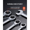 image:imageVEVOR Combination Wrench Set 32Piece SAE and Metric 12Point Box End and 15 Angled Open End Combination Wrenches with Roll Up Pouch Carbon Steel for General Household and Automotive RepairsRegular