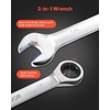 image:imageVEVOR Combination Wrench Set 32Piece SAE and Metric 12Point Box End and 15 Angled Open End Combination Wrenches with Roll Up Pouch Carbon Steel for General Household and Automotive RepairsRegular