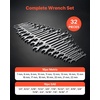 image:imageVEVOR Combination Wrench Set 32Piece SAE and Metric 12Point Box End and 15 Angled Open End Combination Wrenches with Roll Up Pouch Carbon Steel for General Household and Automotive RepairsRegular