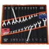 image:imageVEVOR Combination Wrench Set 32Piece SAE and Metric 12Point Box End and 15 Angled Open End Combination Wrenches with Roll Up Pouch Carbon Steel for General Household and Automotive RepairsRegular