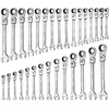 image:imageVEVOR Combination Wrench Set 32Piece SAE and Metric 12Point Box End and 15 Angled Open End Combination Wrenches with Roll Up Pouch Carbon Steel for General Household and Automotive RepairsFlexhead