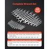 image:imageVEVOR Combination Wrench Set 32Piece SAE and Metric 12Point Box End and 15 Angled Open End Combination Wrenches with Roll Up Pouch Carbon Steel for General Household and Automotive RepairsRegular