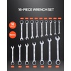 image:imageVEVOR Combination Wrench Set 32Piece SAE and Metric 12Point Box End and 15 Angled Open End Combination Wrenches with Roll Up Pouch Carbon Steel for General Household and Automotive RepairsRegular