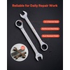 image:imageVEVOR Combination Wrench Set 32Piece SAE and Metric 12Point Box End and 15 Angled Open End Combination Wrenches with Roll Up Pouch Carbon Steel for General Household and Automotive RepairsRegular