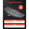 image:imageVEVOR Combination Wrench Set 32Piece SAE and Metric 12Point Box End and 15 Angled Open End Combination Wrenches with Roll Up Pouch Carbon Steel for General Household and Automotive RepairsRegular