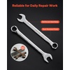image:imageVEVOR Combination Wrench Set 32Piece SAE and Metric 12Point Box End and 15 Angled Open End Combination Wrenches with Roll Up Pouch Carbon Steel for General Household and Automotive RepairsRegular