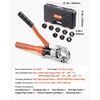 image:imageVEVOR Copper Pipe Crimping Tool Hydraulic Driven Press Tool with 12 34 1 Jaws for VUS Type Copper Pipes and 38 12 58 34 1 Jaws for ASTM F1807 Pex Pipe Copper RingSquare