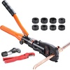 image:imageVEVOR Copper Pipe Crimping Tool Hydraulic Driven Press Tool with 12 34 1 Jaws for VUS Type Copper Pipes and 38 12 58 34 1 Jaws for ASTM F1807 Pex Pipe Copper RingStraight