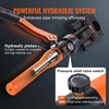 image:imageVEVOR Copper Pipe Crimping Tool Hydraulic Driven Press Tool with 12 34 1 Jaws for VUS Type Copper Pipes and 38 12 58 34 1 Jaws for ASTM F1807 Pex Pipe Copper RingStraight
