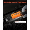 image:imageVEVOR Cordless Ratchet Wrench 38 inch Drive 230 RPM up to 66 ftlbs of Torque Battery Powered Electric Ratchet Wrench Set with Two 20Ah Batteries Charger Sockets Adaptors and Cloth Bag33 ftlbs Standard Head  Extension Bar