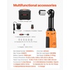 image:imageVEVOR Cordless Ratchet Wrench 38 inch Drive 230 RPM up to 66 ftlbs of Torque Battery Powered Electric Ratchet Wrench Set with Two 20Ah Batteries Charger Sockets Adaptors and Cloth Bag33 ftlbs Extended Head  Manual Ratchet Wrench