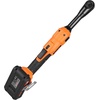 image:imageVEVOR Cordless Ratchet Wrench 38 inch Drive 230 RPM up to 66 ftlbs of Torque Battery Powered Electric Ratchet Wrench Set with Two 20Ah Batteries Charger Sockets Adaptors and Cloth Bag66 ftlbs Extended Head  Extension Bar
