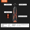 image:imageVEVOR Cordless Ratchet Wrench 38 inch Drive 230 RPM up to 66 ftlbs of Torque Battery Powered Electric Ratchet Wrench Set with Two 20Ah Batteries Charger Sockets Adaptors and Cloth Bag33 ftlbs Standard Head Set
