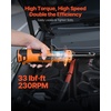 image:imageVEVOR Cordless Ratchet Wrench 38 inch Drive 230 RPM up to 66 ftlbs of Torque Battery Powered Electric Ratchet Wrench Set with Two 20Ah Batteries Charger Sockets Adaptors and Cloth Bag33 ftlbs Extended Head  Manual Ratchet Wrench