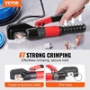 image:imageVEVOR Crimping Tool AWG1220 Copper And Aluminum Terminal Battery Lug Hydraulic Crimper with a Cutting Pliers Gloves 5pcs Copper Ring Connectors 8 x Heat Shrink Sleeves and a Blow Moulded Case