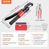 image:imageVEVOR Crimping Tool AWG1220 Copper And Aluminum Terminal Battery Lug Hydraulic Crimper with a Cutting Pliers Gloves 5pcs Copper Ring Connectors 8 x Heat Shrink Sleeves and a Blow Moulded Case