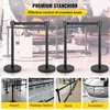 image:imageVEVOR Crowd Control Stanchion Set Stanchion Set with 66 ft2 m Black Retractable Belt Black Crowd Control Barrier wConcrete and Metal Base  Easy Connect Assembly 44 Pcs