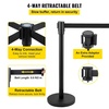 image:imageVEVOR Crowd Control Stanchion Set Stanchion Set with 66 ft2 m Black Retractable Belt Black Crowd Control Barrier wConcrete and Metal Base  Easy Connect Assembly 44 Pcs