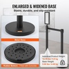 image:imageVEVOR Crowd Control Stanchion Set Stanchion Set with 66 ft2 m Black Retractable Belt Black Crowd Control Barrier wConcrete and Metal Base  Easy Connect Assembly 4Black