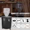 image:imageVEVOR Cyclone Dust Separator with Metal Tank 4 Retrofit Cyclone Separator for Dust Collectors ABS Material With 2 Hole OD Connector amp Hose for WetDry Shop Vacuums Fits 1321 Gallon Tankw 1321 Gallon Metal Tank