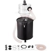 image:imageVEVOR Cyclone Dust Separator with Metal Tank 4 Retrofit Cyclone Separator for Dust Collectors ABS Material With 2 Hole OD Connector amp Hose for WetDry Shop Vacuums Fits 1321 Gallon Tankw 1321 Gallon Metal Tank