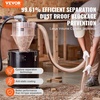 image:imageVEVOR Cyclone Dust Separator with Metal Tank 4 Retrofit Cyclone Separator for Dust Collectors ABS Material With 2 Hole OD Connector amp Hose for WetDry Shop Vacuums Fits 1321 Gallon Tankw 1321 Gallon Metal Tank
