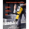 image:imageVEVOR Demolition Jack Hammer 2200W Electric Jackhammer Concrete Breaker  For Concrete Demolition 1350 BPM 360 Rotary Handle Heavy Duty Portable with 4pcs Chisels Bit and Storage Case BlackYellow
