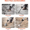 image:imageVEVOR Demolition Jack Hammer 2200W Electric Jackhammer Concrete Breaker  For Concrete Demolition 1350 BPM 360 Rotary Handle Heavy Duty Portable with 4pcs Chisels Bit and Storage Case BlackOrange