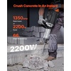 image:imageVEVOR Demolition Jack Hammer 2200W Electric Jackhammer Concrete Breaker  For Concrete Demolition 1350 BPM 360 Rotary Handle Heavy Duty Portable with 4pcs Chisels Bit and Storage Case BlackBlack