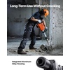 image:imageVEVOR Demolition Jack Hammer 2200W Electric Jackhammer Concrete Breaker  For Concrete Demolition 1350 BPM 360 Rotary Handle Heavy Duty Portable with 4pcs Chisels Bit and Storage Case BlackOrange