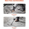 image:imageVEVOR Demolition Jack Hammer MAX 2200W Electric Jackhammer Heavy Duty 1350 BPM Concrete Breaker 2pcs Chisels Bit Chipping with Case Black  Concrete Breaker 1350 BPM 360 Rotary Handle Efficient Cooling System HighStrength Alloy Chuck Includes Case BlackOrange