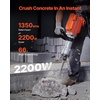 image:imageVEVOR Demolition Jack Hammer MAX 2200W Electric Jackhammer Heavy Duty 1350 BPM Concrete Breaker 6pcs Chisels Bit Chipping WCase  1350 BPM Concrete Breaker 6pcs Chisels Bit Chipping With CaseOrange