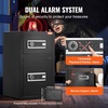 image:imageVEVOR Double Doors 55 cuft Safe Box with Key Lock amp Password Safe Lock Box with Fireproof Bag Key Rack LED Light 2 Height Adjustable and Removable Divider and 1 Cabinet for MoneyDocumentsBlackDouble Door without Fingerprint