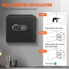 image:imageVEVOR Double Doors 55 cuft Safe Box with Key Lock amp Password Safe Lock Box with Fireproof Bag Key Rack LED Light 2 Height Adjustable and Removable Divider and 1 Cabinet for MoneyDocumentsBlackSingle door without Fingerprint